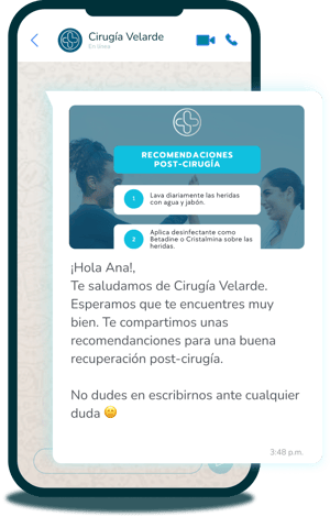 Automatización whatsapp post-cirugía