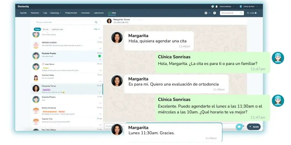 Conversacion chat Soyla