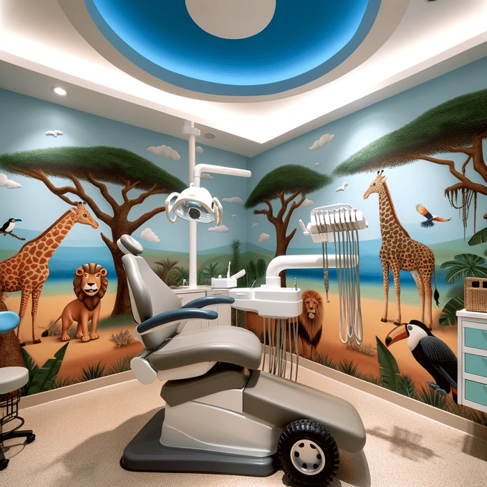 Consultorio con tema zafari