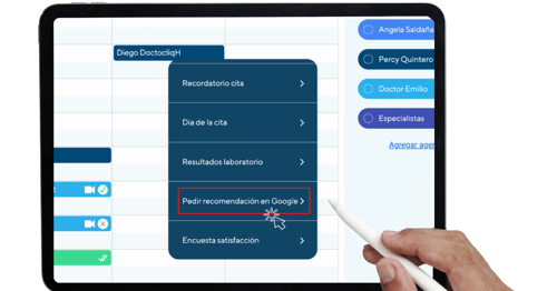 Tablet pedir reviews google my business