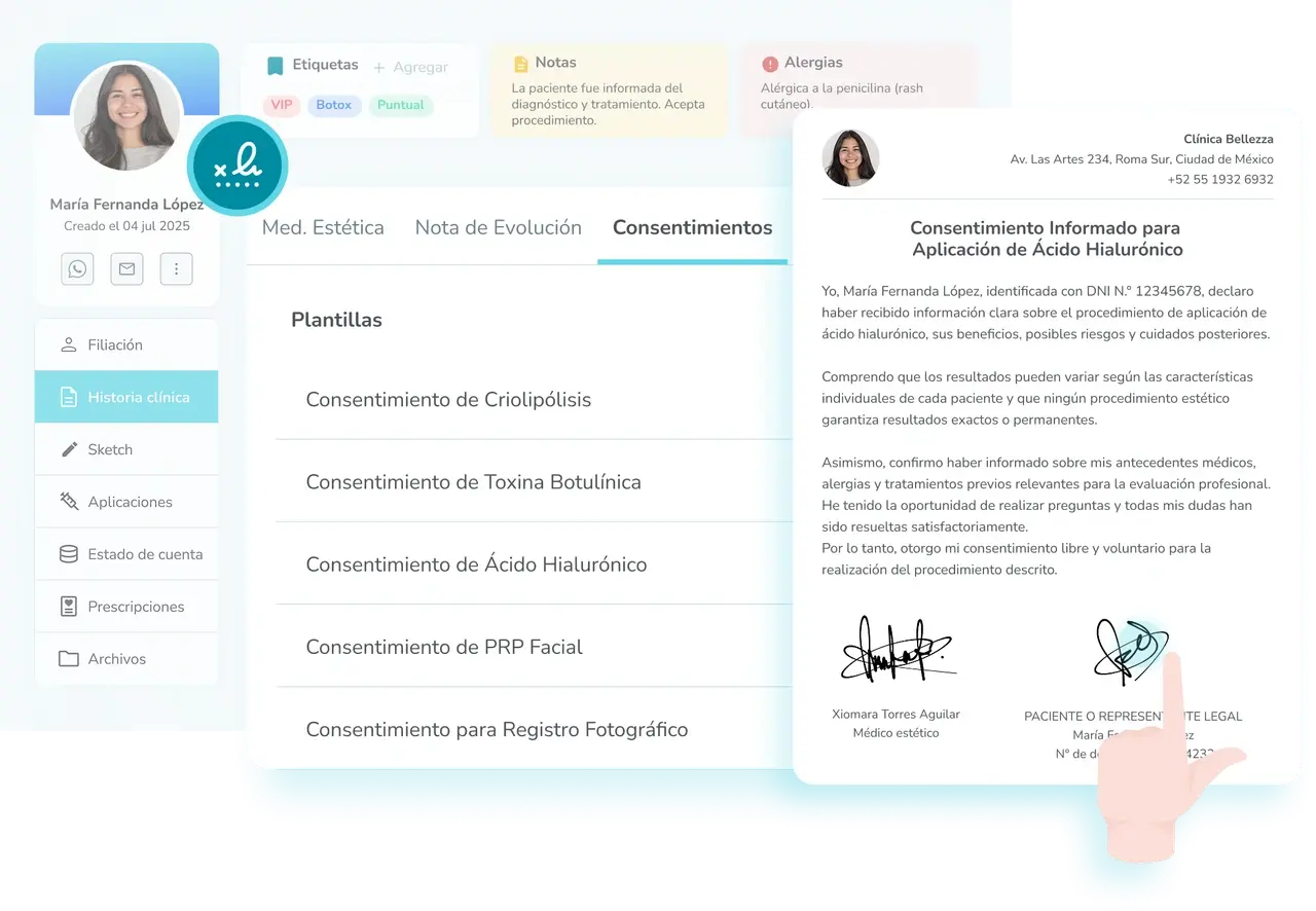 Plantillas de consentimientos informados